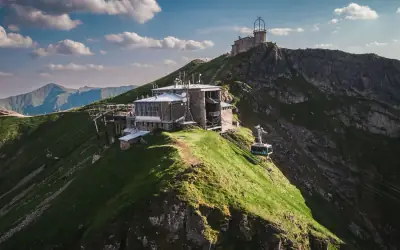 Upper cable car station and weather observatory on Kasprowy Wierch