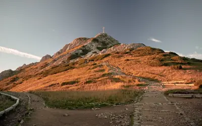 Giewont with the cross on its summit